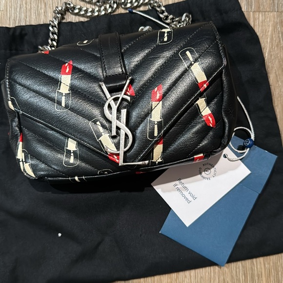 Yves Saint Laurent Handbags - AUTHENTICATED YSL Saint Laurent monogramme matelasse lipstick print crossbody